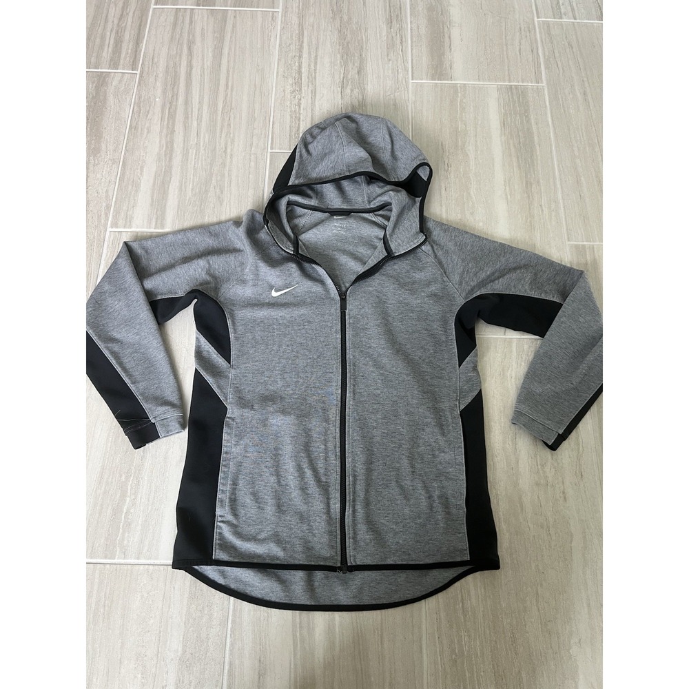 Nike Dri-FIT Showtime Basketball Hoodie Dark Gray Heather Men's Size M